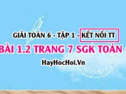 Bài 1.2 SGK Toán 6 tập 1 Kết nối tri thức